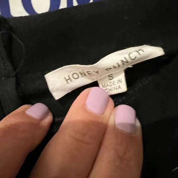 Honey Punch suede like skirt with lace up detail - Picture 3 of 3